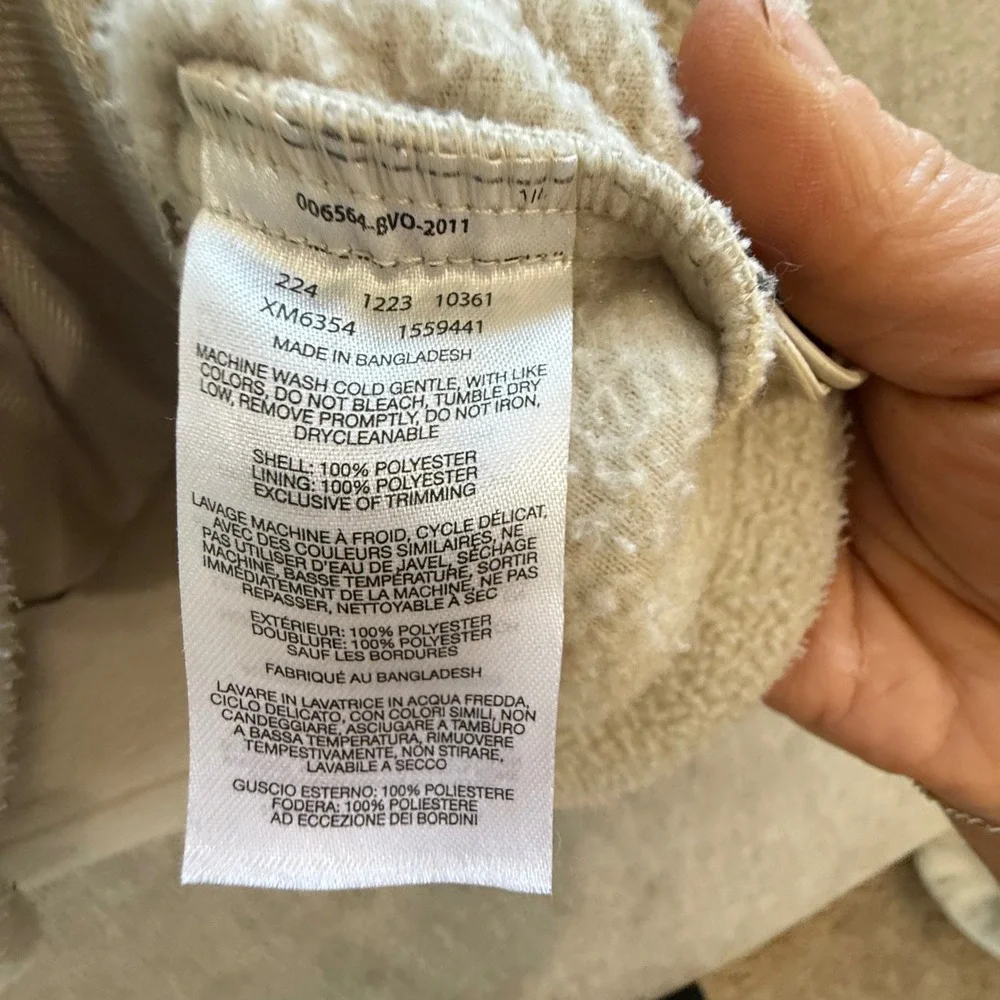 Columbia Mens Small Oatmeal Cream Steens Mountain Full Zip Fleece Jacket XM6354